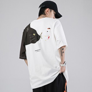 Áo Thun Nam Nữ B&W Cat T-shirts