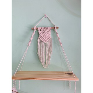 Kệ Macrame gỗ treo tường xinh xắn
