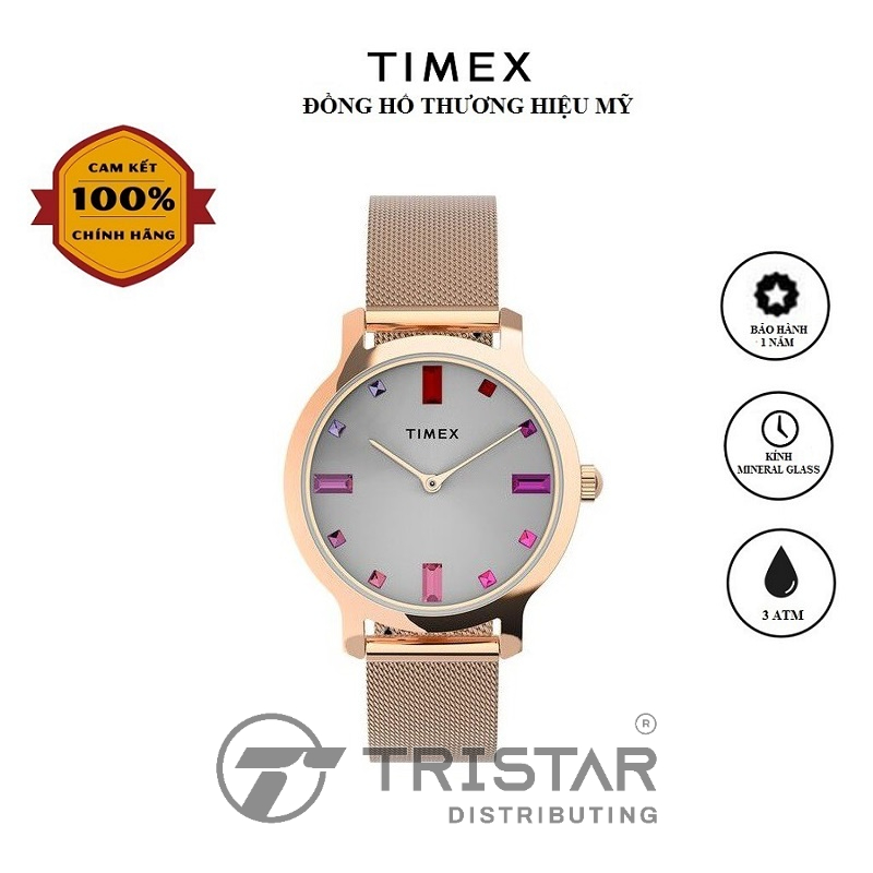 Đồng hồ nữ Timex City Transcend - TW2U87000/ TW2U92900 Dây Kim Loại - Chính Hãng