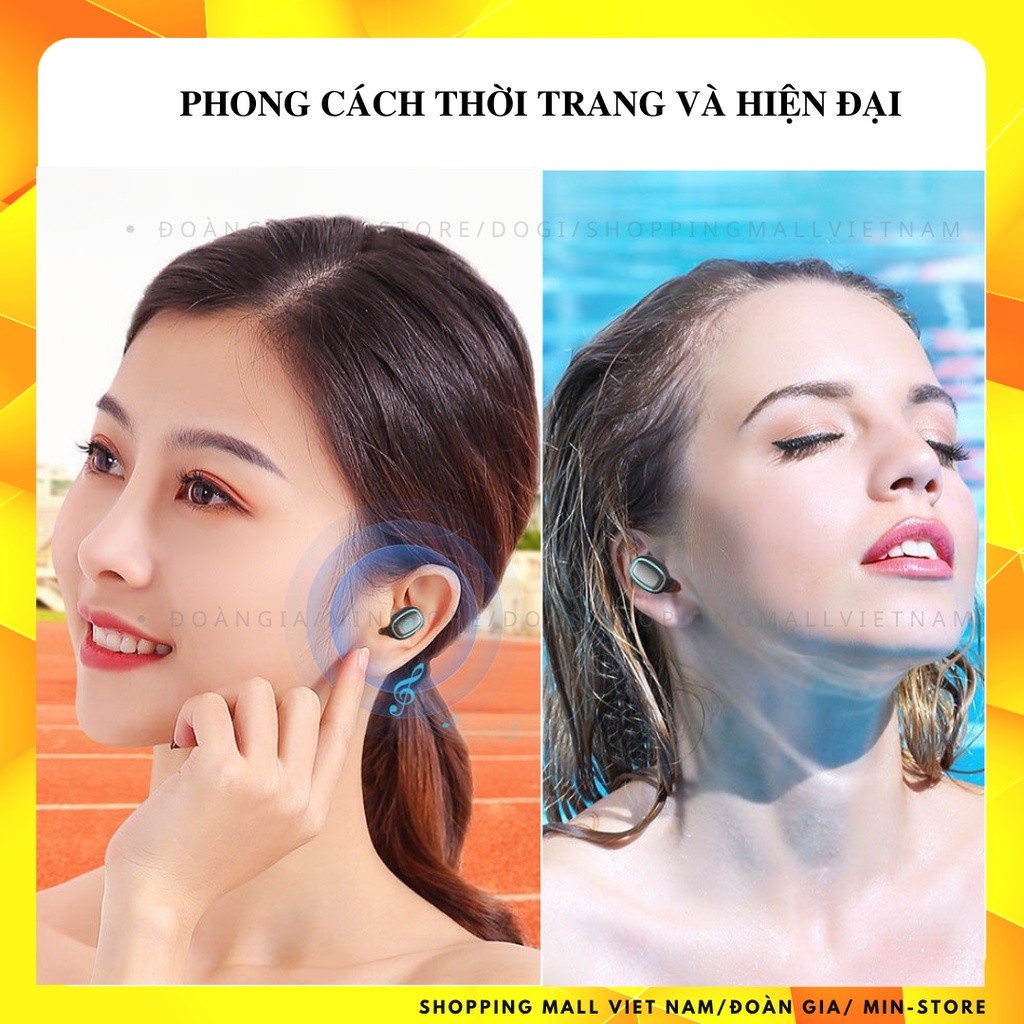 Tai nghe thời trang không dây F9-6 TWS công nghệ Bluetooth 5.0 cảm biến chạm , màn hình Led hiển thị % pin