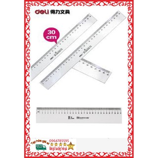 ❤️ FREESHIP ❤️[ 1 bó 25 chiếc ] Thước kẻ nhựa trong suốt 20cm - 30cm