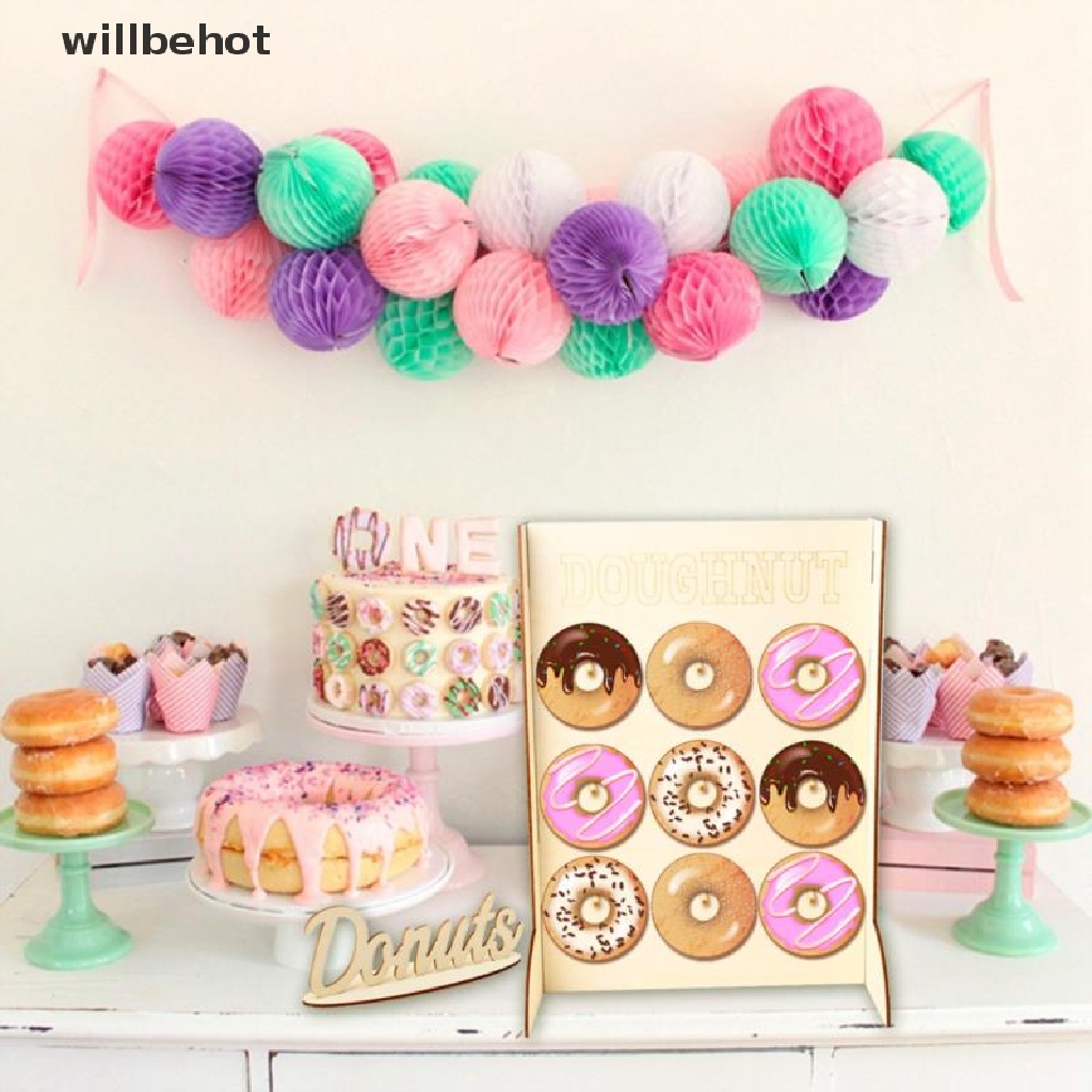Bảng Gỗ Hỗ Trợ Trang Trí Bánh donut Cho Sinh Nhật Đám Cưới