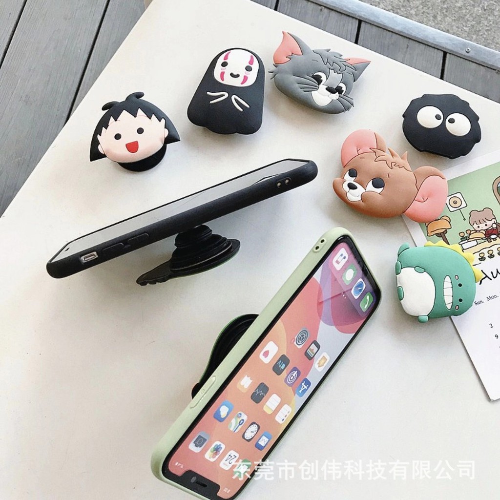 Chống điện thoại pop up Popsocket chất liệu sillicon cao cấp hình ngộ nghĩnh cute