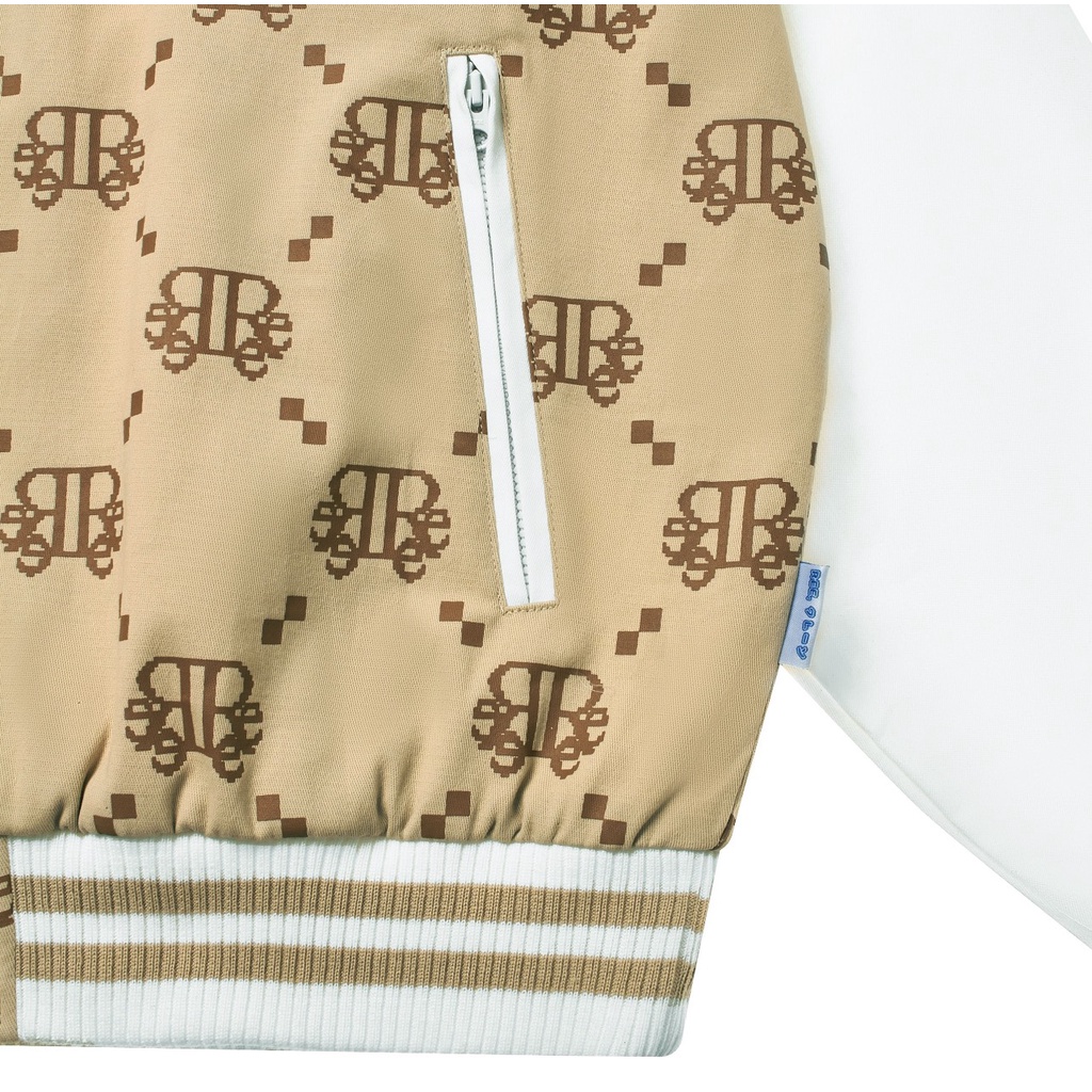 LOCAL BRAND REE - ÁO KHOÁC KHAKI DIAMOND MONOGRAM MÀU BEIGE
