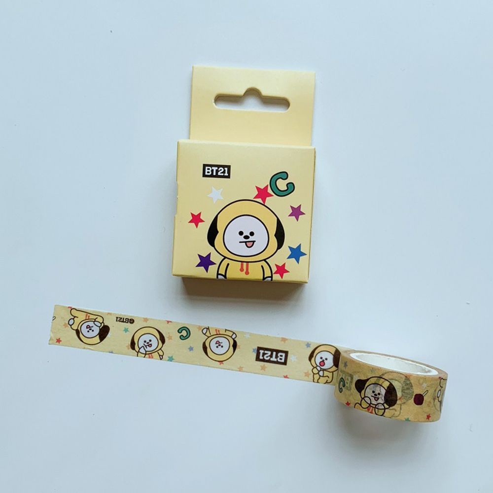 Cuộn Băng Keo Dán Trang Trí Album Ảnh In Hình Bt21 Bts Bền Không Độc Hại