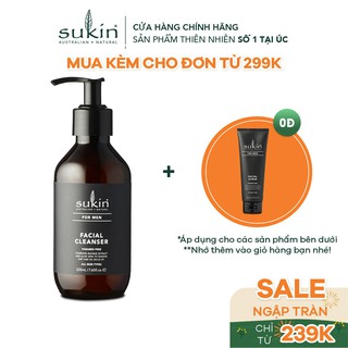 Sữa Rửa Mặt Dành Cho Nam Sukin For Men Facial Cleanser 225ml