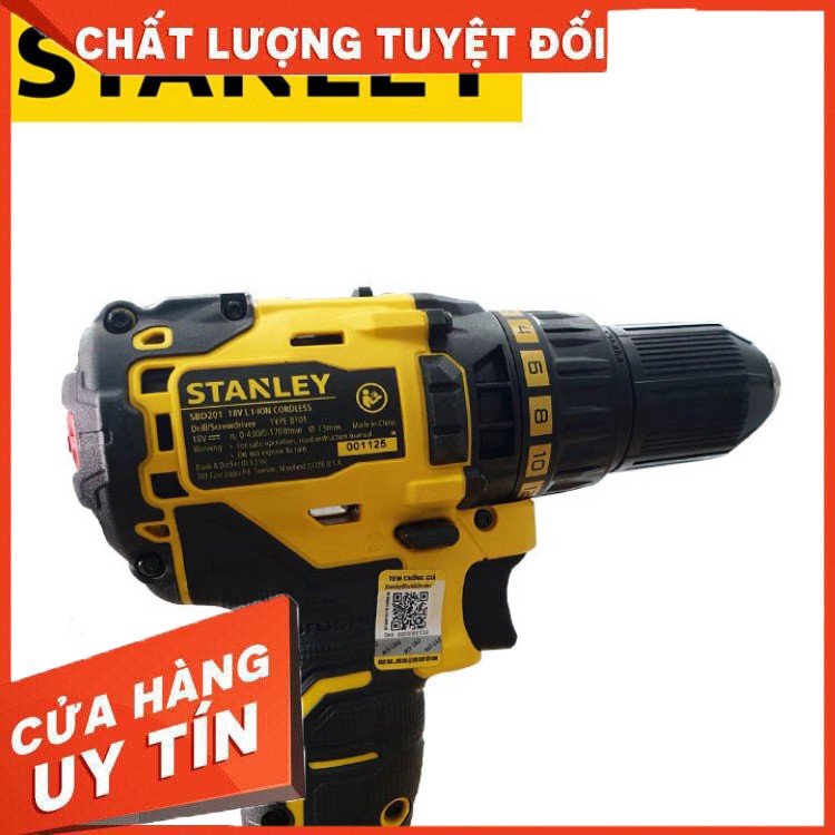 [chính hãng] Máy khoan pin Stanley 18v SBD201D2K-B1 Không chổi than [cam kết chất lượng]