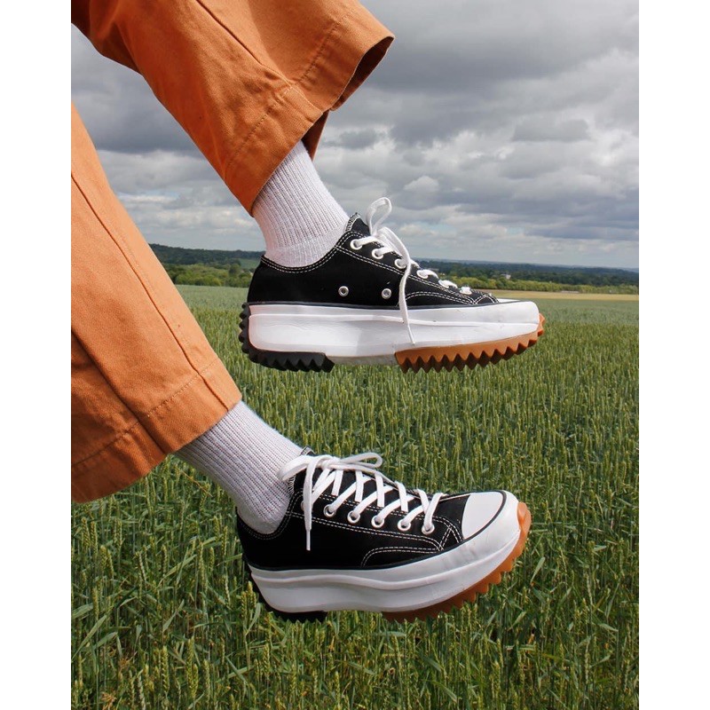 [GeekSneaker] Giày Cvs Run Star Hike Low Top Black | Giày Cvs x Jw Anderson cổ thấp màu đen | Giày thể thao | Sneaker