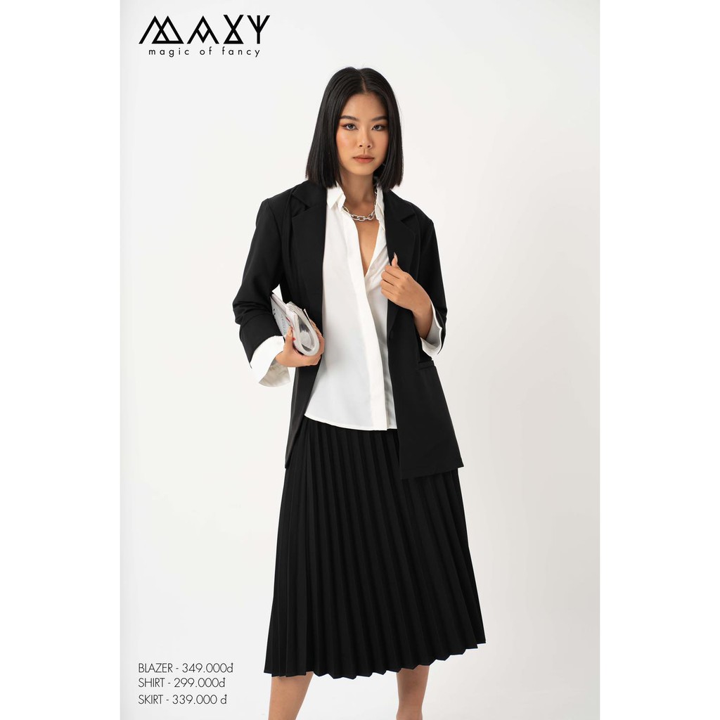 Áo khoác blazer phong cách Hàn Quốc black blazer Maxy Workshop | BigBuy360 - bigbuy360.vn