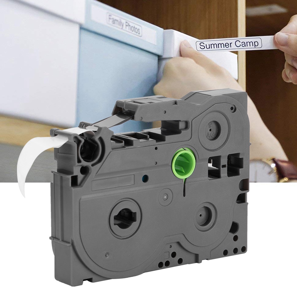 Băng Dính Tz-221 P-Touch Kích Thước 9mm 8m Tze 221 Js