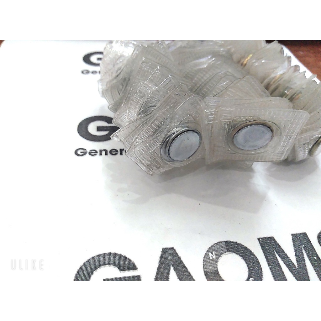 Nam châm viên trắng đất hiếm 15x2mm GAOMS, bọc nhựa PVC cao cấp dùng trong may mặc