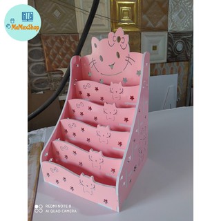 [FREE Khắc Tên Kệ] Kệ sách Hello Kitty Pink cho bé PVC
