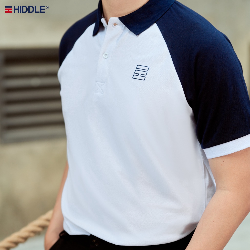 Áo polo nam tay phối màu chất cotton HIDDLE Raglan 266215