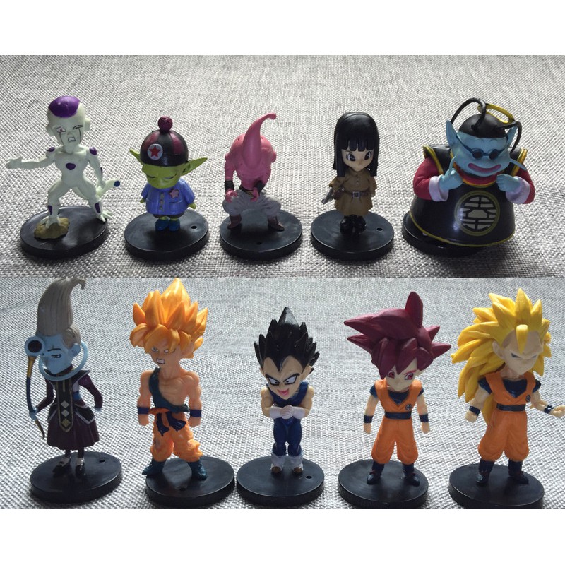 Combo 10 nhân vật 7 viên ngọc rồng Dragon Ball Son Goku chibi dễ thuong 6-8cm