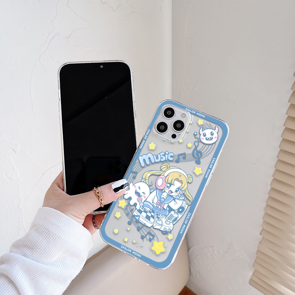 Sailor Moon Ốp Điện Thoại Họa Tiết Thủy Thủ Mặt Trăng Cho iPhone 11 12 13 pro max XS X XR XSMax 7 8 6 6s plus 5 4 SE 2020