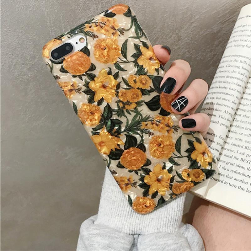 Ốp Điện Thoại Mềm Họa Tiết Hoa Phong Cách Retro Cho Iphone 7 / 8plus / Xsmax / Xr / 6splus | BigBuy360 - bigbuy360.vn