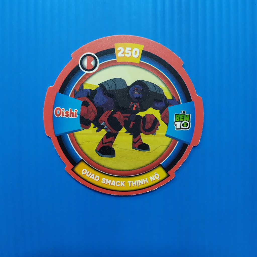 Thẻ bài nhựa 2nd ko seal Ben 10 Oishi cua Crabme Crab me hóa thân siêu phàm - Thẻ thường & nhóm 3
