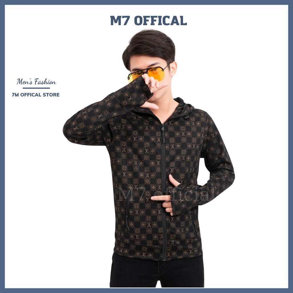 Áo chống nắng nam ép vân ô vuông