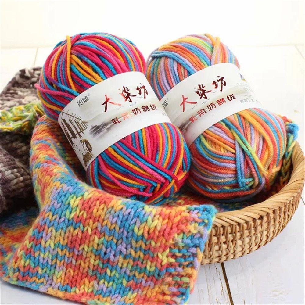 ME Cuộn Len Sợi Móc Mềm Nhiều Màu