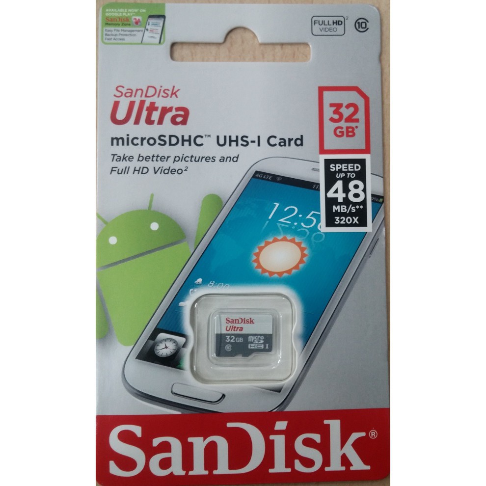 Thẻ Nhớ Micro SD SanDisk 32GB 80MBS Chính hãng Bảo hành 5 năm Hàng Chính Hãng