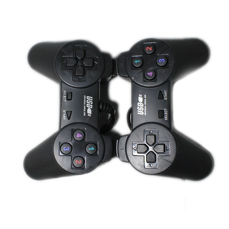 (Hàng xịn) Tay cầm chơi game PS2, PS3, PS4 có dây chế độ rung, dây kết nối USB cho PC / Laptop -dc2538