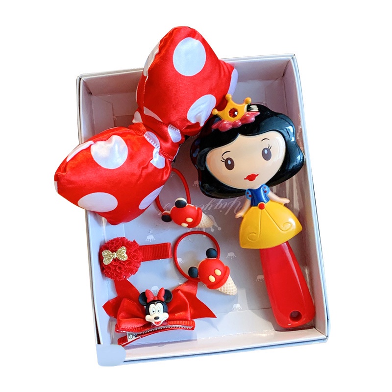 Hộp 6 món dụng cụ làm tóc kiểu hoạt hình xinh xắn cho bé gái