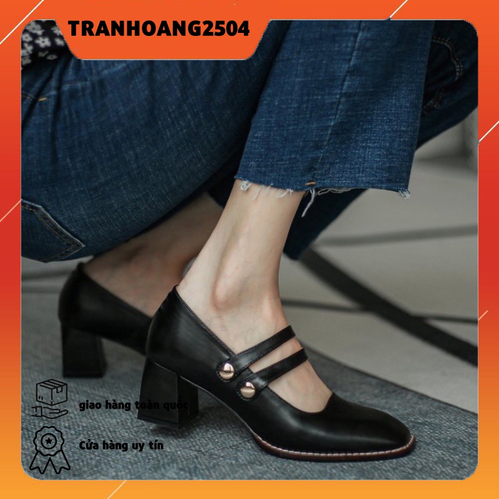 [ SẴN HÀNG - SHIP NGAY] Giày cao gót style tiểu thư quai ngang G023