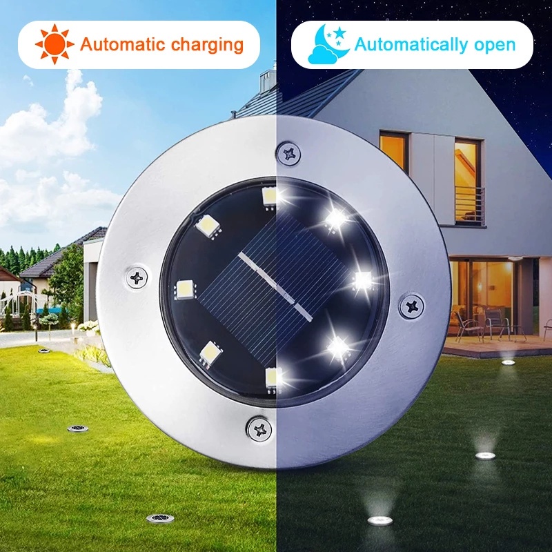 Đèn LED 8 Bóng Sử Dụng Năng Lượng Mặt Trời Chống Thấm Nước IP65 1.2V/ 600mah