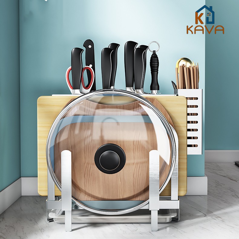 [BẢO HÀNH 5 NĂM] Kệ dao thớt thép, inox Kava, đồ dùng bếp KAVA