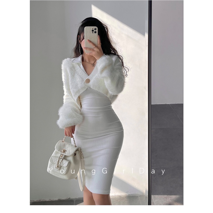 Áo Khoác Cardigan Cổ Chữ V Phong Cách Hàn Quốc Thời Trang Mùa Thu Mới Cho Nữ