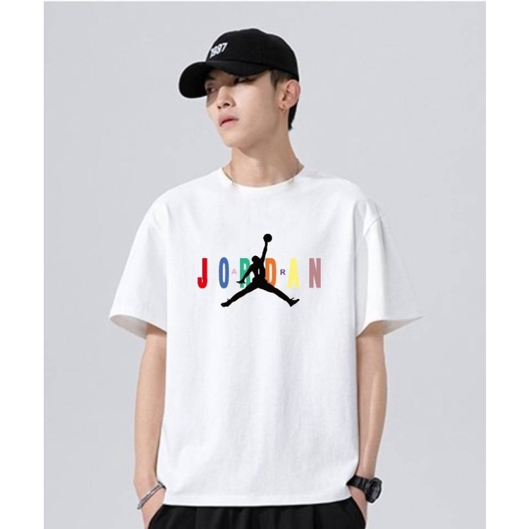 Áo thun jordan nam nữ vải cotton áo thun nam nữ form rộng tay lỡ