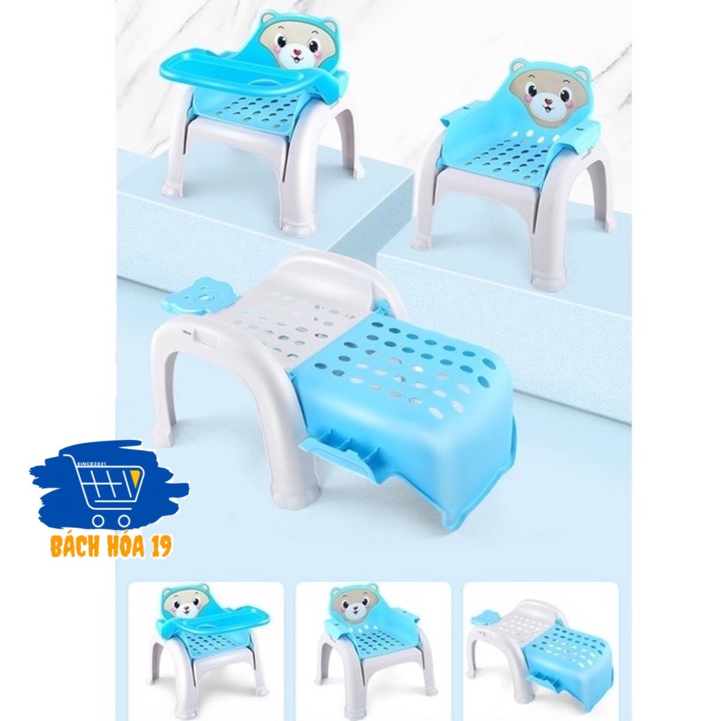 Ghế ăn dặm cho bé, ghế gội đầu đa năng 3 in 1 gấp gọn có điều chỉnh độ caocho bé nhựa cao cấp