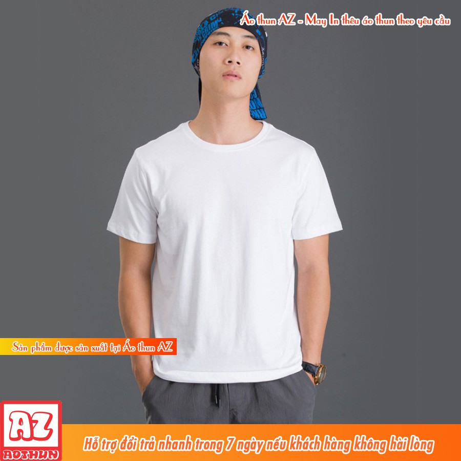 Áo thun nam nữ màu trắng trơn - Form suông rộng vải cotton thoáng mát