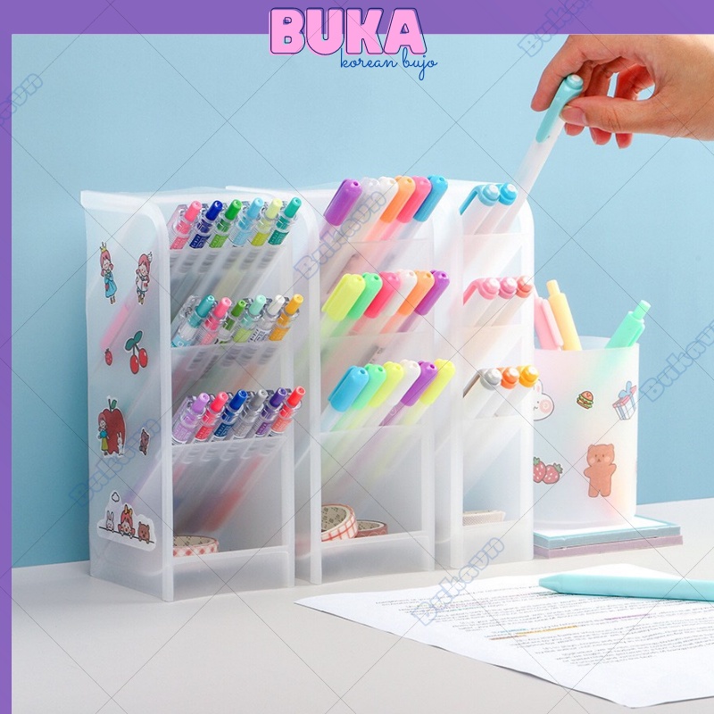 Ống bút đa năng, ống cắm bút BW Buka decor bàn học dụng cụ văn phòng phẩm