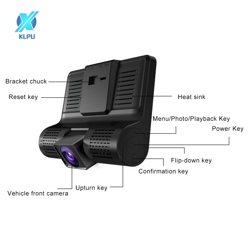 Máy Quay Hành Trình Xe Hơi Klpu 3 Lens | BigBuy360 - bigbuy360.vn