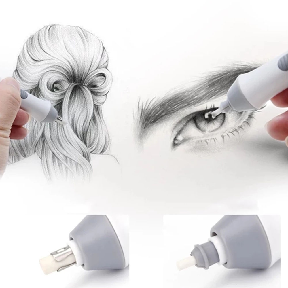 Bút tẩy điện Cục Tẩy Cao Su Tự Động Kèm Lõi Thay Thế Cho Vẽ Phác Thảo
