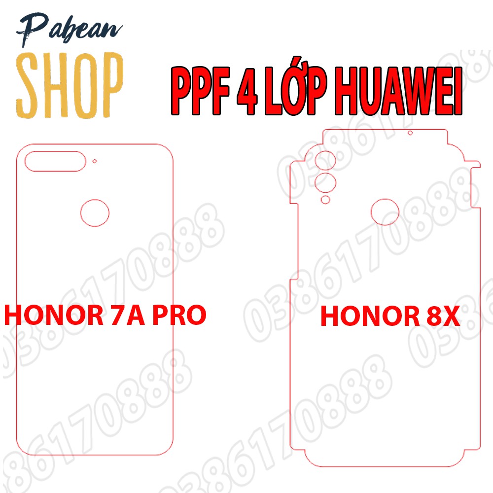 Dán lưng PPF 4 lớp chống va đập cho HUAWEI HONOR 7A PRO / 8X