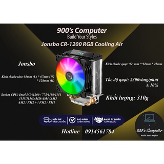 Quạt tản nhiệt CPU Jonsbo CR-1200 tối ưu cho máy tính.