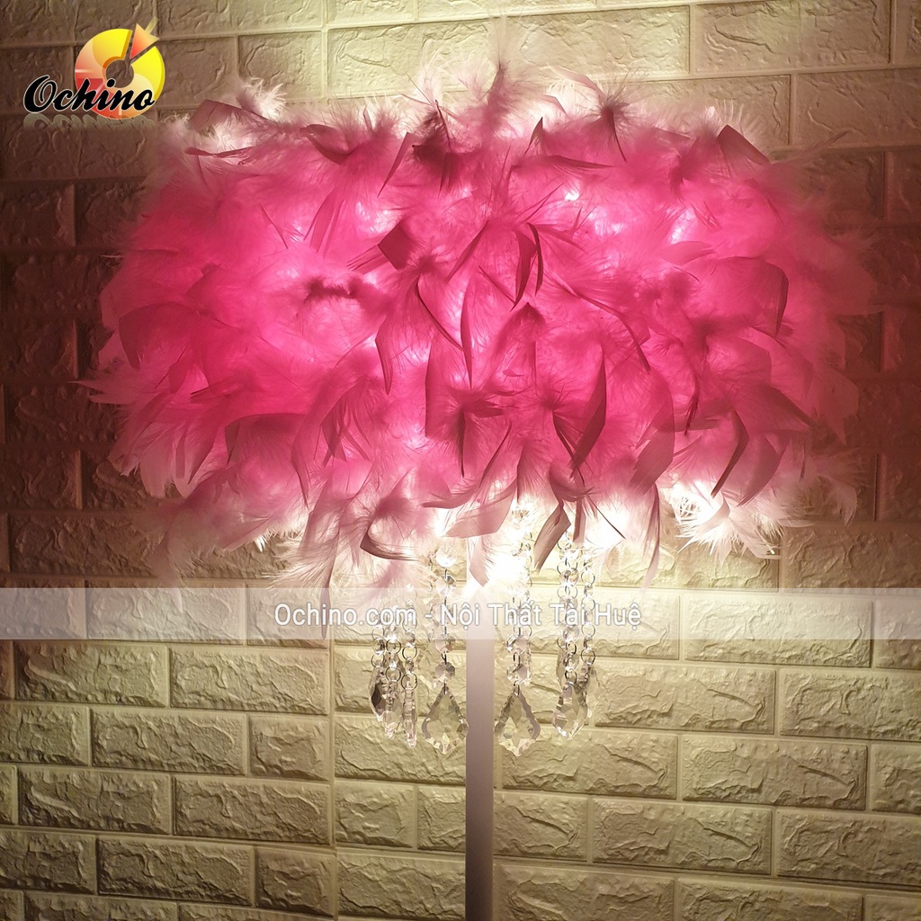 Đèn Ngủ Lông Vũ Cây Cao Sang Chảnh 1M48 Dùng Chụp Hình Và Trang Trí (Hàng Có Sẵn)