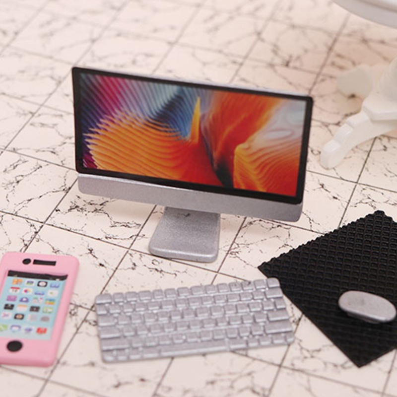 Mô Hình Máy Tính Để Bàn Độc Đáo Trang Trí Nhà Búp Bê