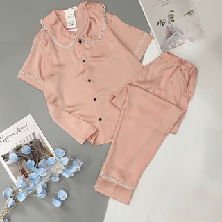 Hình thật 100% set bộ lụa pizama