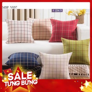 Vỏ gối Kẻ Caro (nhỏ) [Rẻ Vô Địch]