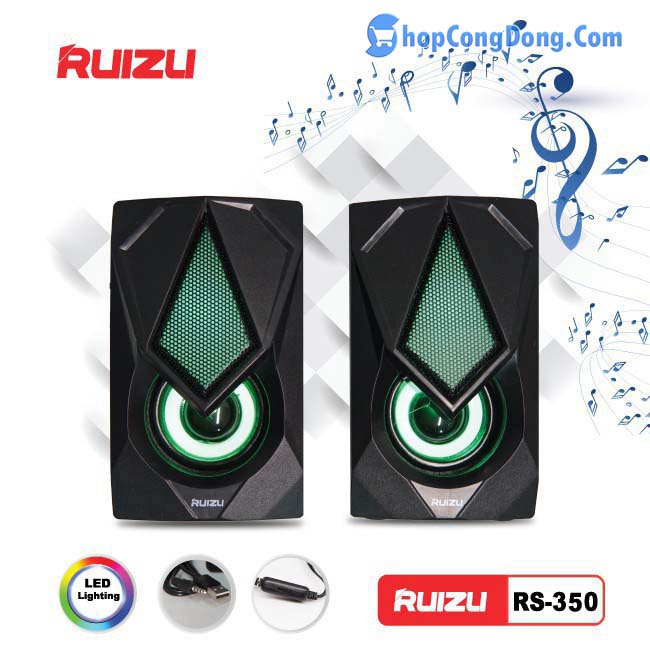 Loa máy tính âm thanh chất lượng cao 2.1 Ruizu Rs-350 âm thanh hay bass mạnh Scd3436