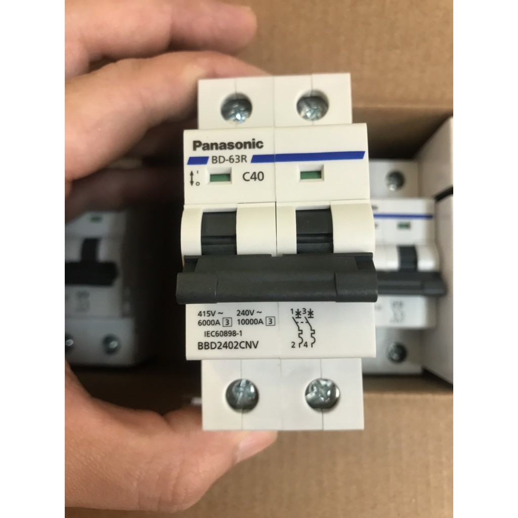 Át 2 Cực Panasonic  2P-10A,16A,20A,25A,32A,40A,50A,63A cam kết chuẩn chính hãng