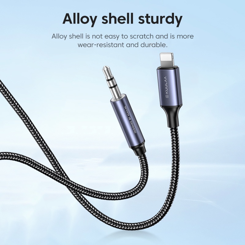 KUULAA Dây Cáp Tách Âm Thanh Chuyển Đổi Cổng 8 Pin Sang Giắc Cắm 3.5mm Chuyên Dụng Cho IPhone