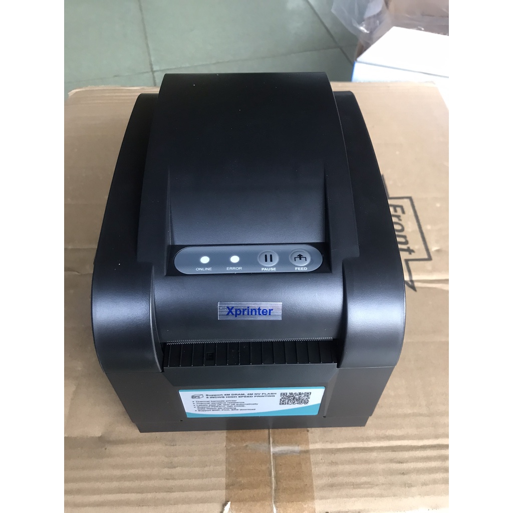 Máy in nhiệt Xprinter XP350BM  CHÍNH HÃNG kết nối qua điện thoại và máy tính in đơn hàng sàn TMĐT, in tem