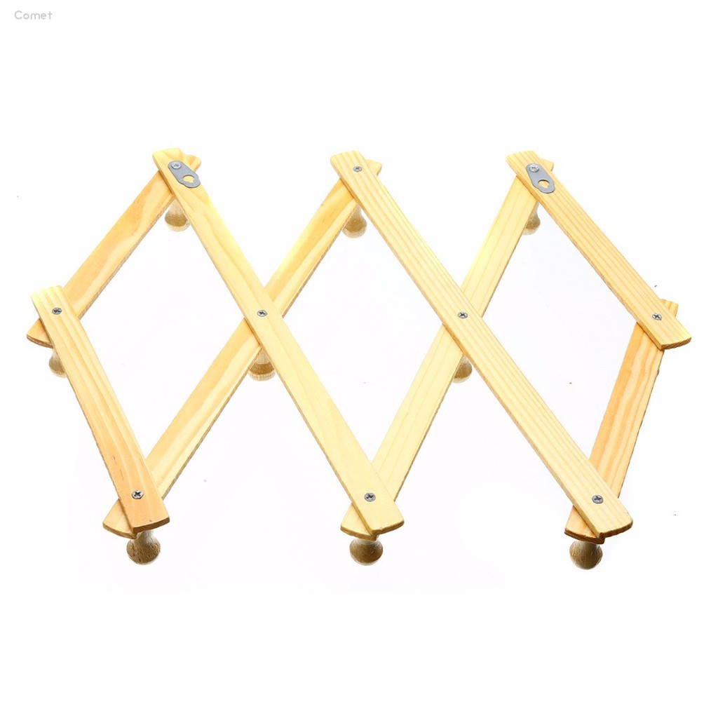 10 Hooks Expanding Keys Hat Clothes Robe Towel Hanger Wall Mount Home Door Rack