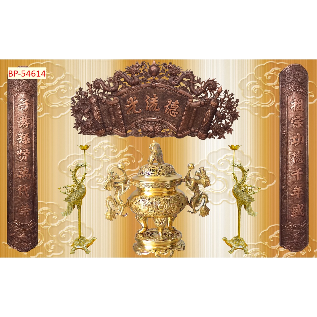 Tranh dán tường tôn giá in theo kích thước yêu cầu