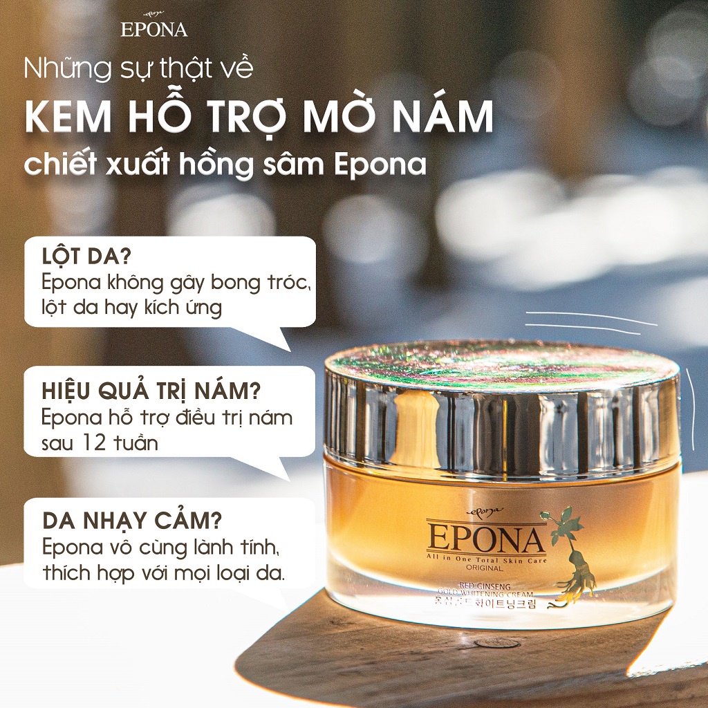 Kem Dưỡng Trắng Mờ Nếp Nhăn Epona All In One Total Skin Care 50ml