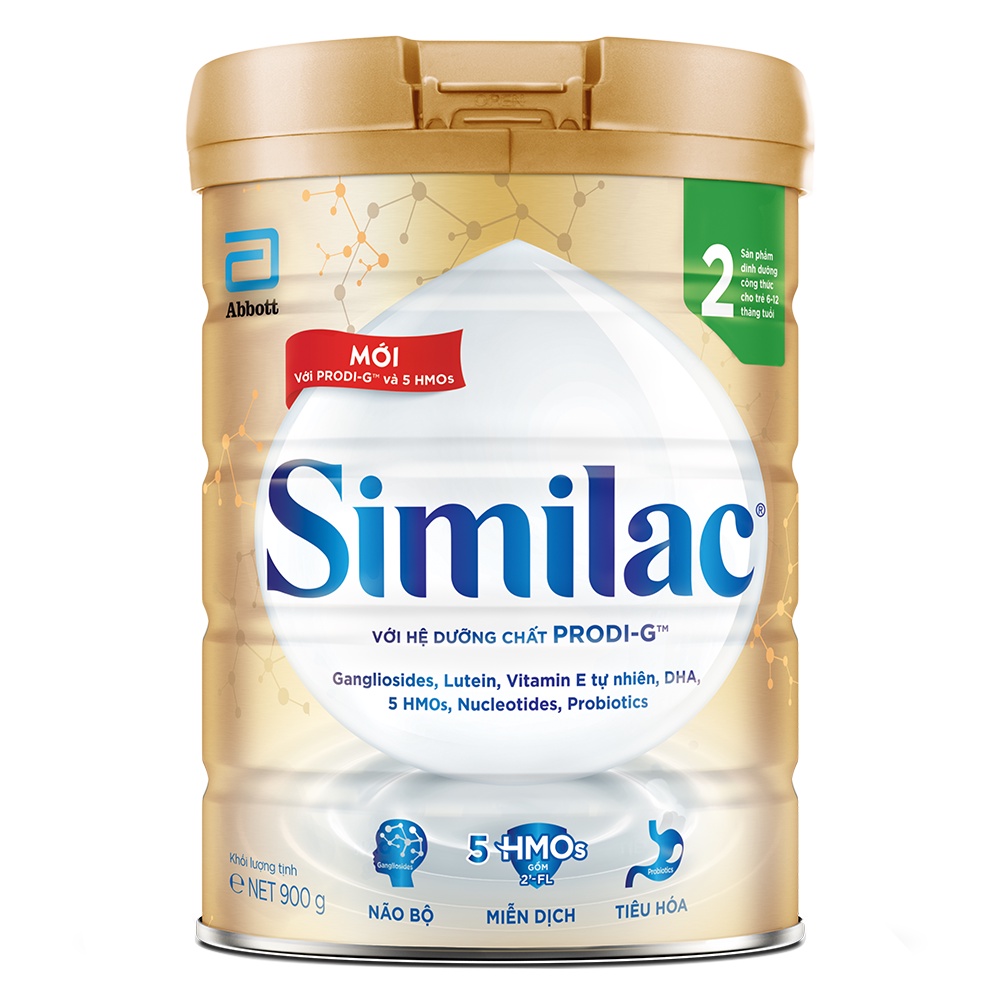 Sữa bột Similac 2 900g/lon Dinh Dưỡng 5G Mới